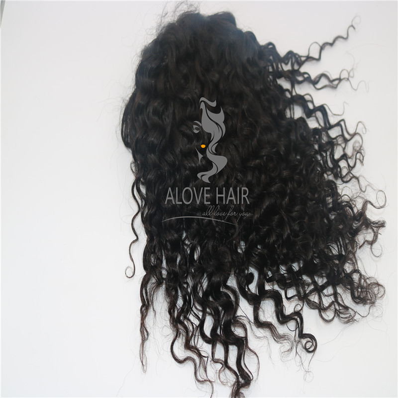Wholesale curly full lace human hair wigs with baby hair